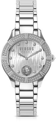 Versace Versus Canton Road Silver Stainless Steel Women's Bracelet Watch w/Crystals
