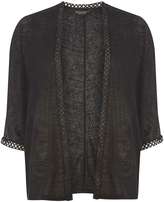 Thumbnail for your product : Black geo lace trim cardigan