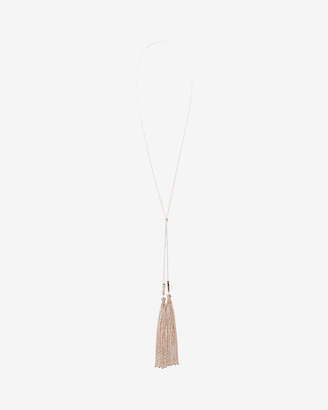 Express Double Tassel Lariat Y-Neck Necklace