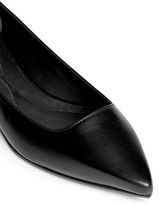 Thumbnail for your product : Nobrand Ada edge brocade heel leather flats