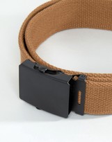 Thumbnail for your product : ASOS Woven Slim Belt With Black Coated Buckle