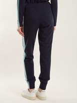 Thumbnail for your product : Bella Freud Billie Intarsia Knit Cashmere Blend Track Pants - Womens - Navy Silver