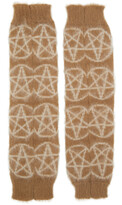 Thumbnail for your product : Ashley Williams SSENSE Exclusive Tan Intarsia Pentagram Leg Warmers