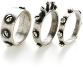 Thumbnail for your product : Dannijo Set Of 3 Blair Silver Band Rings