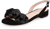 Thumbnail for your product : Taryn Rose Ida Suede Flower Slingback Sandal