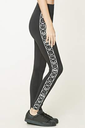 Forever 21 Happy Face Graphic Leggings