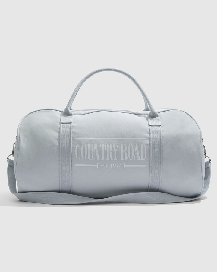 Country Road Women's Grey Tote Bags Heritage Zip Canvas Tote