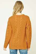 Thumbnail for your product : Forever 21 FOREVER 21+ Contemporary Lace-Up Sweater