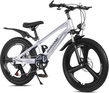 godohome 20 Inch Kids Mountain Bike, 7-Speed Youth Bicycle with Lightweight Magnesium Alloy Frame - Silver Kids Bike for Boys and Girls Ages 8-12