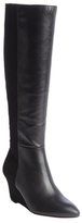 Thumbnail for your product : Jean-Michel Cazabat black suede and leather 'Venettia' zip detail wedge boots