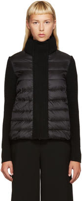 Moncler Black Down and Knit Jacket