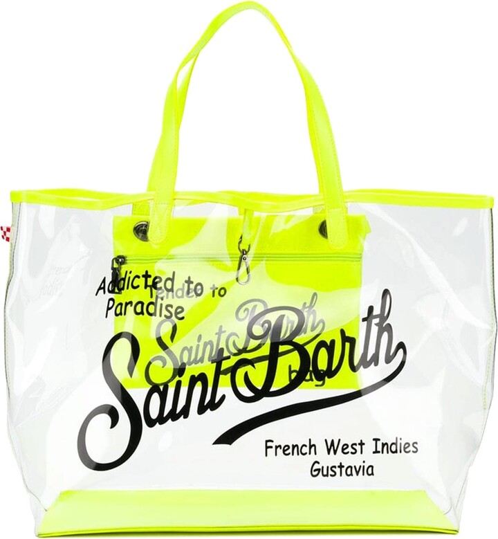MC2 Saint Barth Transparent Pvc Small Bag With Yellow Fluo Details -  ShopStyle