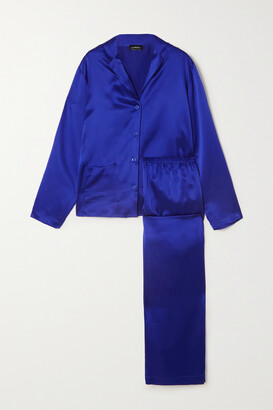 La Perla - Silk-satin Pajama Set - Blue