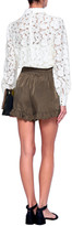 Thumbnail for your product : Cinq à Sept Ruffle-trimmed Twill Shorts