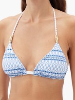 Thumbnail for your product : Heidi Klein Malta Reversible Printed Bikini Top - Blue Print