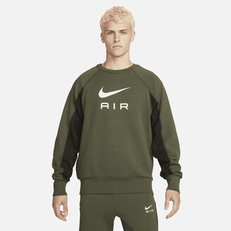 Nike Men's Sportswear Air French Terry Crew in Green