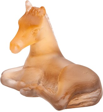 Daum Amber/Gray Foal Horse Sculpture