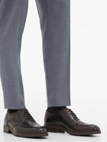 Thumbnail for your product : Paul Smith Fremont Grained-leather Brogues - Dark Brown