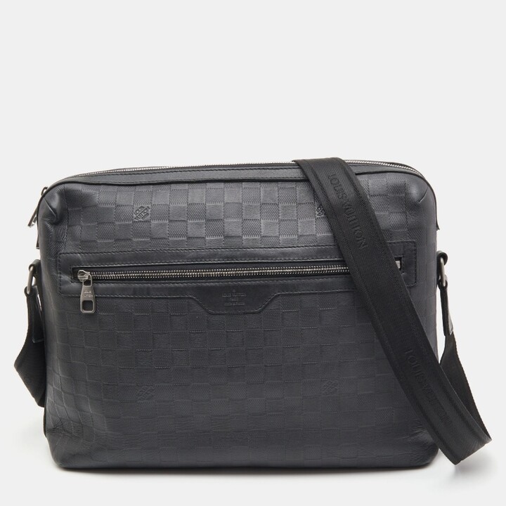 LOUIS VUITTON Damier Sac Plastic Checkerboard Black Gray N60479 Men's  Handbag
