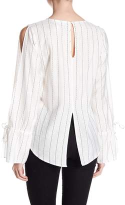 Fate Striped Slit Sleeve Top