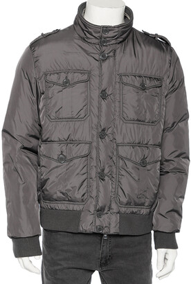 Moncler Grey Synthetic Puffed Cahors Down Jacket M - ShopStyle Outerwear