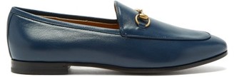 Gucci Jordaan Horsebit Leather Loafers - Womens - Navy