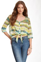 Thumbnail for your product : Gypsy 05 Gypsy05 Viole Printed Tie Front Blouse
