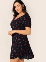 Thumbnail for your product : Shein Plus Cherry Print Backless Dress