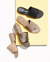 Thumbnail for your product : Eileen Fisher Beal Wide-Band Slide Sandal, Pyrite