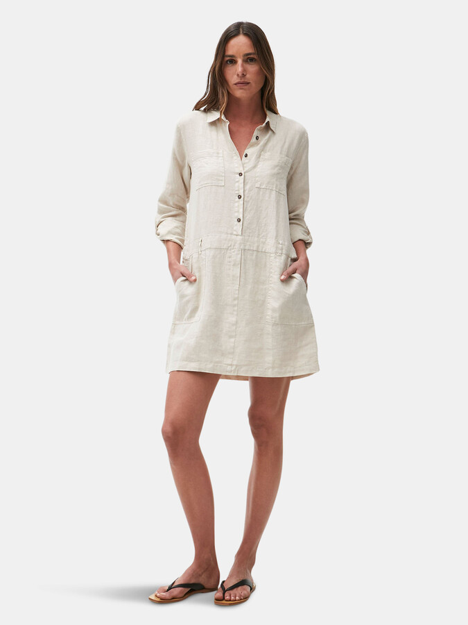 Michael Stars Pilar Linen Shirt Dress ShopStyle