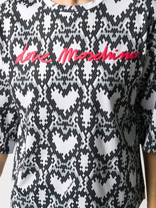 Love Moschino snake print T-shirt