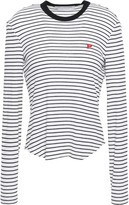 Thumbnail for your product : Philosophy di Lorenzo Serafini Striped Ribbed Modal-blend Jersey Top