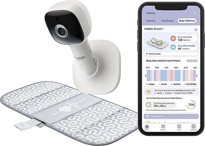 Hubble Dream+ Smart Baby Sensor Mat & Monitor White ShopStyle