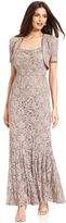 Thumbnail for your product : R & M Richards R&M Richards Sleeveless Sequin Lace Gown and Jacket