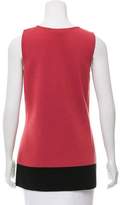 Thumbnail for your product : St. John Wool-Blend Colorblock Top