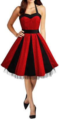 BlackButterfly 'Ivy' 50's Polka Dot Swing Dress (, US 18)