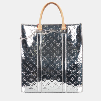 Louis Vuitton Metallic Silver Monogram Leather Miroir Sac Plat Bag Louis  Vuitton
