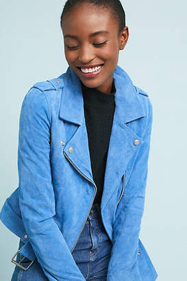 blank nyc blue suede jacket