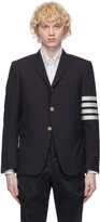 Thumbnail for your product : Thom Browne Navy Plain Weave Classic 4-Bar Blazer