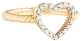 David Yurman 18K Diamond Heart Ring