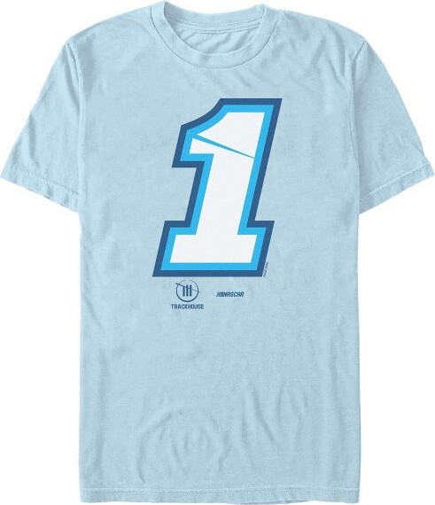 Nascar MensNASCARTrackhouseRossChastainRacingCarNumberOneTShirt-LightBlue-2XLarge