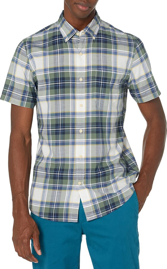 Brand Goodthreads Mens Standard-Fit Short-Sleeve Dobby Shirt 