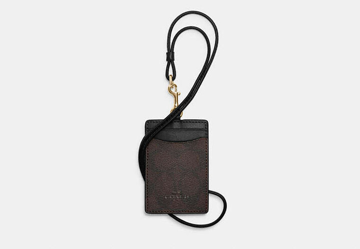 Coach Outlet Loop Key Fob in Signature Canvas - Black
