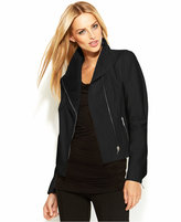 Thumbnail for your product : INC International Concepts Mixed-Media Faux-Leather Moto Jacket