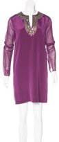 Thumbnail for your product : Nicole Miller Silk Embellished Dress