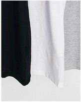 Thumbnail for your product : New Look 3 pack girlfriend tees in black, white and grey