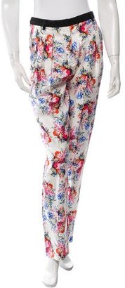 Ungaro Floral Print Silk Pants