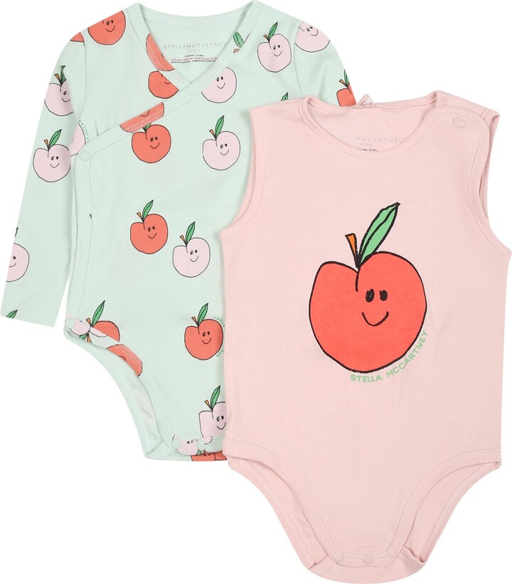 Multicolor Set For Baby Girl With Apples