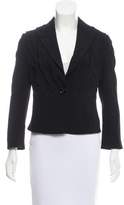 Thumbnail for your product : Valentino Peak-Lapel Ruffle-Trimmed Blazer