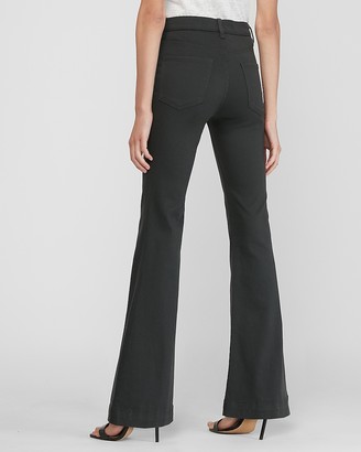 Express High Waisted Supersoft Button Fly Bell Flare Pant